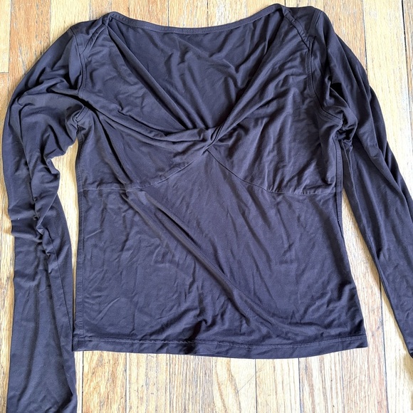 Lululemon Modal-Silk Blend V-Neck Long-Sleeve Shirt - Picture 3 of 4